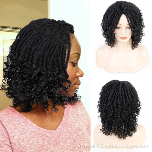 Onst Synthetic Dreadlocks Extensions Hair Wig for African Women Black Brown Bug Ombre Crochet Soul Locs Braids Dreadlock Wig